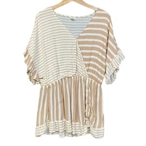 Cato Faux Wrap Flowy Top